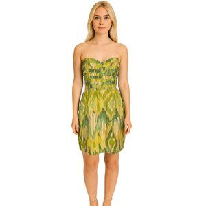Charlie Jade Green Strapless Pleated Mini Dress – Women’s‎ Small